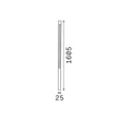 IdealLux JEDI kültéri állólámpa fém, műanyag, barna, LED, 25W, 3000K, 2600Lm, IP65 - 372297