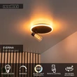 Lucide EVERINA mennyezet lámpa fém, üveg, fekete, áttetsző, LED, 5W+8W, 220lm+320lm, 2200K-6500K - 00131/23/30