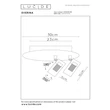 Lucide EVERINA mennyezet lámpa fém, üveg, fekete, áttetsző, LED, 5W+10W, 200lm+415lm, 2200K-6500K - 00131/30/30