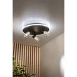 Lucide EVERINA mennyezet lámpa fém, üveg, fekete, áttetsző, LED, 5W+12W, 220lm+530lm, 2200K-6500K - 00131/40/30