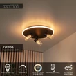 Lucide EVERINA mennyezet lámpa fém, üveg, fekete, áttetsző, LED, 5W+12W, 220lm+530lm, 2200K-6500K - 00131/40/30