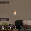 Lucide BERLIANE függeszték fém, üveg, arany, áttetsző, LED, 4W, 150lm, 2700K - 00430/04/60