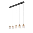 Lucide BERLIANE függeszték fém, üveg, arany, áttetsző, LED, 4W, 200lm, 2700K - 00430/20/60