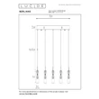 Lucide BERLIANE függeszték fém, üveg, arany, áttetsző, LED, 4W, 200lm, 2700K - 00430/20/60