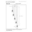 Lucide BERLIANE függeszték fém, üveg, arany, áttetsző, LED, 4W, 200lm, 2700K - 00430/21/60
