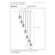 Lucide BERLIANE függeszték fém, üveg, arany, áttetsző, LED, 4W, 200lm, 2700K - 00430/28/60