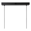 Lucide LANGHOLT függeszték fém, fa, fekete, barna, LED, 28W, 3300lm, 2200K-4000K - 01402/28/72