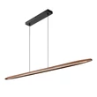 Lucide LANGHOLT függeszték fém, fa, fekete, barna, LED, 28W, 3300lm, 2200K-4000K - 01402/28/72