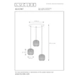 Lucide ALICENT függeszték fém, üveg, arany, áttetsző, E27, 40W - 03450/03/02