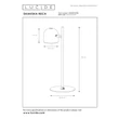 Lucide SKANSKA asztali lámpa fém, fekete, barna, LED, 3W, 350lm, 3000K-6000K, IP44 - 03649/03/96