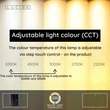 Lucide SKANSKA állólámpa fém, fekete, szürke, LED, 3W, 350lm, 3000K-6000K, IP44 - 03749/03/15