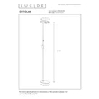 Lucide ORTOLAN állólámpa fém, fekete, LED, 12W+3W, 506lm+130lm, 2700K-4000K - 03752/21/30