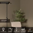 Lucide ORTOLAN állólámpa fém, fekete, LED, 12W+3W, 506lm+130lm, 2700K-4000K - 03752/21/30