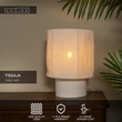 Lucide TISSAJA asztali lámpa beton, szövet, fehér, E14, 40W - 06528/28/31