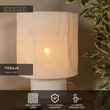 Lucide TISSAJA asztali lámpa beton, szövet, fehér, E27, 40W - 06528/41/31