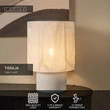 Lucide TISSAJA asztali lámpa beton, szövet, fehér, E27, 40W - 06528/50/31