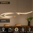 Lucide SLALOM függeszték fém, arany, krém, LED, 80W, 1850lm, 2200K-4000K - 13493/68/38