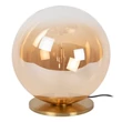 Lucide GISELA asztali lámpa fém, üveg, arany, borostyán, LED, 12W, 850lm, 2500K - 13594/10/62