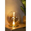 Lucide GISELA asztali lámpa fém, üveg, arany, borostyán, LED, 12W, 850lm, 2500K - 13594/10/62