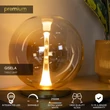 Lucide GISELA asztali lámpa fém, üveg, arany, borostyán, LED, 12W, 850lm, 2500K - 13594/10/62
