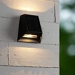 Lucide LUTON kültéri fali lámpa fém, fekete, LED, 2W, 100lm, 2700K-3000K, IP54 - 15815/01/30