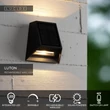 Lucide LUTON kültéri fali lámpa fém, fekete, LED, 2W, 100lm, 2700K-3000K, IP54 - 15815/01/30