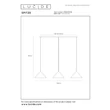 Lucide SPITZE függeszték fém, fekete, szürke, E27, 40W - 21440/03/36