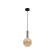 Lucide JOSIANE függeszték fém, üveg, fekete, borostyán, G9, 40W - 21441/01/62