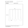 Lucide JOSIANE függeszték fém, üveg, fekete, borostyán, G9+GU10, 40W - 21441/05/62