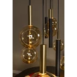 Lucide JOSIANE függeszték fém, üveg, fekete, borostyán, G9+GU10, 40W - 21441/12/62