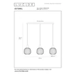 Lucide ESTEREL függeszték fém, bézs, GU10, 25W - 21446/03/41