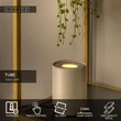 Lucide TUBE asztali lámpa fém, bézs, GU10, 5W, 320lm, 2700K - 22552/05/41
