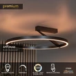 Lucide APPLAUSE mennyezet lámpa fém, szürke, LED, 40W, 1850lm, 2200K-4000K - 23100/60/15