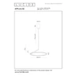 Lucide APPLAUSE függeszték fém, barna, LED, 32W, 1060lm, 2700K-4000K - 23400/60/96