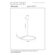 Lucide APPLAUSE függeszték fém, barna, LED, 50W, 1800lm, 2700K-4000K - 23400/80/96
