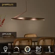 Lucide APPLAUSE függeszték fém, barna, LED, 50W, 1800lm, 2700K-4000K - 23400/80/96