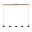 Lucide SANTIAGO függeszték fém, üveg, pezsgő, borostyán, LED, 10W, 450lm, 2700K-4000K - 23401/60/62
