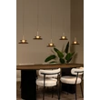 Lucide SANTIAGO függeszték fém, üveg, pezsgő, borostyán, LED, 10W, 450lm, 2700K-4000K - 23401/60/62