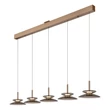 Lucide SANTIAGO függeszték fém, üveg, pezsgő, borostyán, LED, 10W, 450lm, 2700K-4000K - 23401/60/62