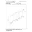 Lucide SANTIAGO függeszték fém, üveg, pezsgő, borostyán, LED, 10W, 450lm, 2700K-4000K - 23401/60/62