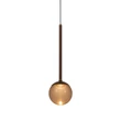 Lucide CALINA függeszték fém, akril, barna, borostyán, LED, 7W, 700lm, 2200K-3300K - 24406/07/96