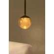 Lucide CALINA függeszték fém, akril, barna, borostyán, LED, 7W, 700lm, 2200K-3300K - 24406/07/96