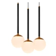 Lucide CALINA függeszték fém, akril, fekete, opál, LED, 7.4W, 720lm, 2200K-3300K - 24406/37/30