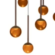 Lucide CALINA függeszték fém, akril, barna, borostyán, LED, 7W, 610lm, 2200K-3300K - 24406/84/96