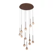 Lucide CALINA függeszték fém, akril, barna, borostyán, LED, 7W, 610lm, 2200K-3300K - 24406/84/96