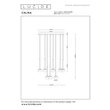 Lucide CALINA függeszték fém, akril, barna, borostyán, LED, 7W, 610lm, 2200K-3300K - 24406/84/96