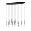 Lucide CALINA függeszték fém, akril, fekete, opál, LED, 7W, 610lm, 2200K-3300K - 24406/86/30
