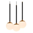 Lucide CALINA függeszték fém, akril, fekete, opál, LED, 7W, 610lm, 2200K-3300K - 24406/86/30