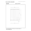 Lucide CALINA függeszték fém, akril, fekete, opál, LED, 7W, 610lm, 2200K-3300K - 24406/86/30