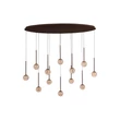 Lucide CALINA függeszték fém, akril, barna, borostyán, LED, 7W, 610lm, 2200K-3300K - 24406/86/96